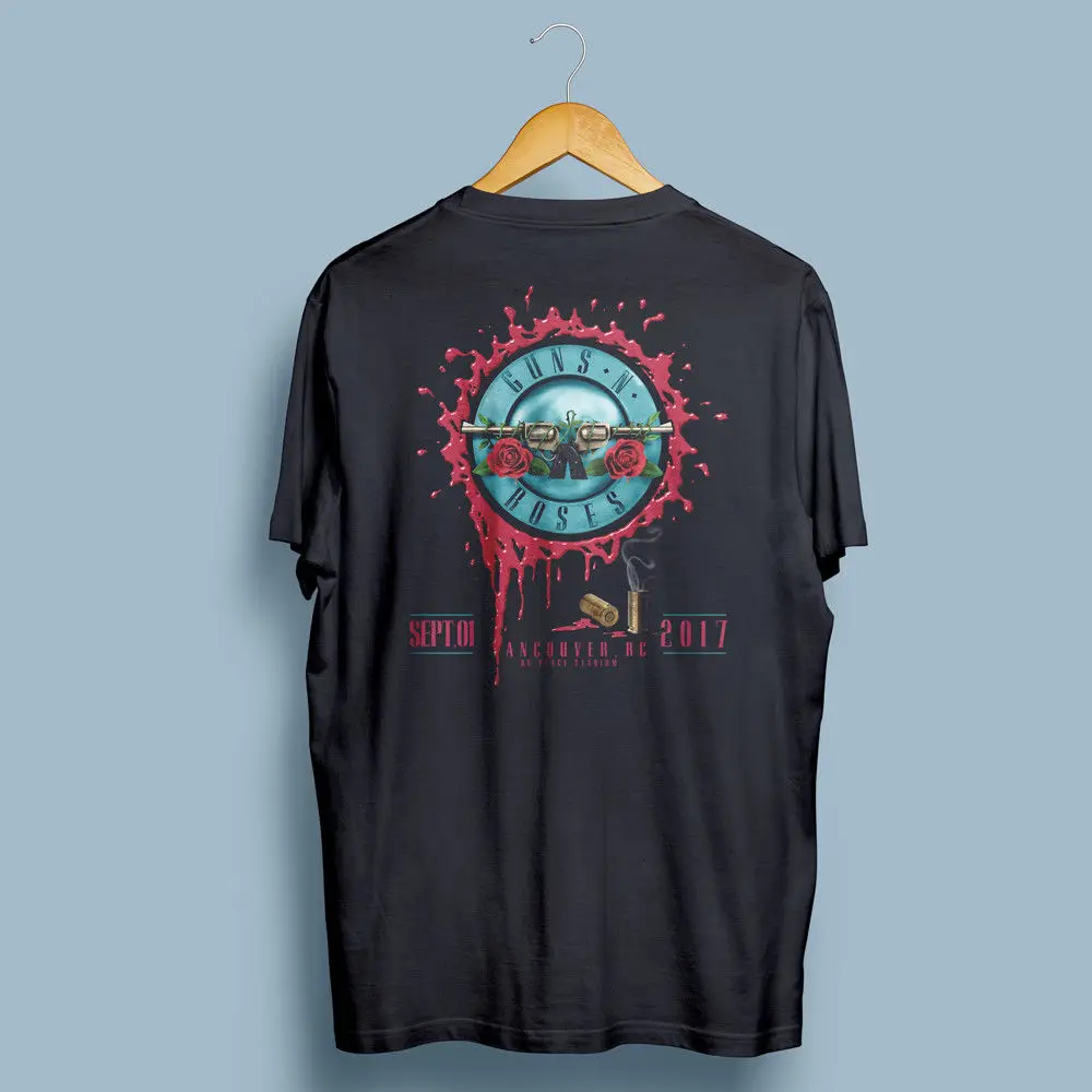 Guns N' Roses Not In This Life Vancouver 2018 Tour черная футболка S 4Xl | Мужская одежда