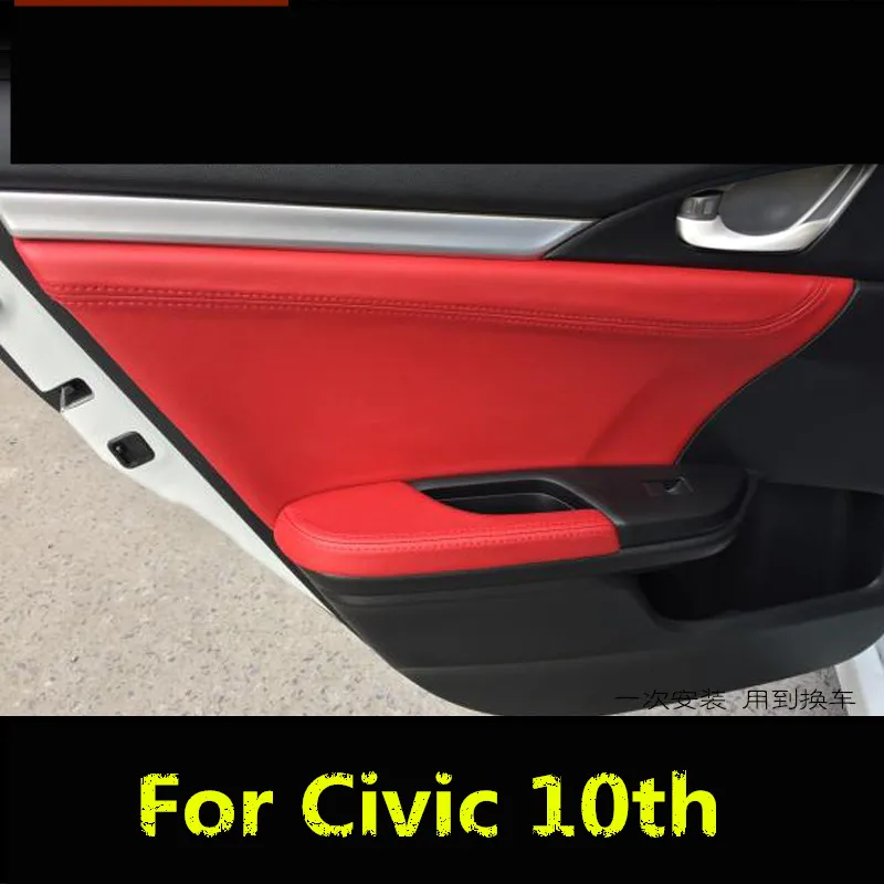 8 шт. микрофибра кожаная внутренняя панель двери + подлокотник Крышка для Honda Civic