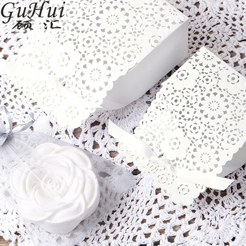 20 шт. милые свадебные полые белые лепестки в европейском стиле коробка конфет