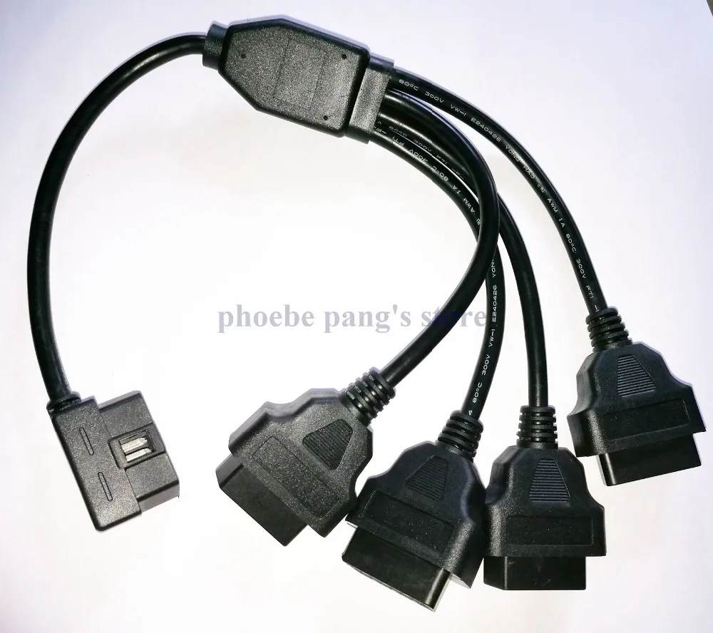 OBDII OBD 2 OBD-II OBD2 от 1 м до 4F 90 градусов прямой угол 16 Pin удлинитель папа 4 Женский