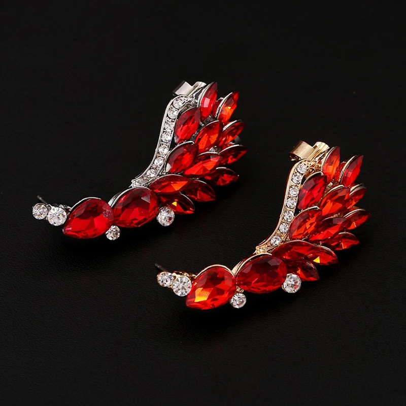 Новинка 2017 цинковый сплав золото плиссированные стразы павлин форма клипсы