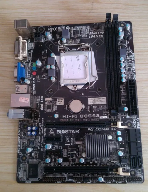 Б/у оригинальная материнская плата для BIOSTAR Hi Fi B85S3 LGA1150 ddr3 16 ГБ Настольная мини