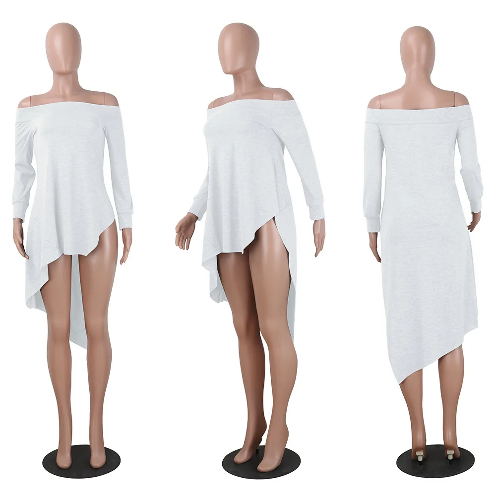 

Autumn 2019 Women Long Blouses Casual Blusas Long Sleeve Tops Sexy Off Shoulder Shirts For Party Fashion Streetwear WS2362C