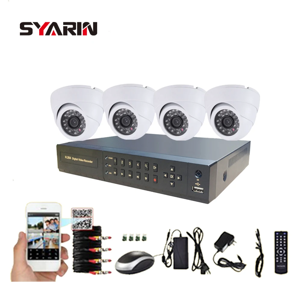 Syarin наблюдения 4ch полный 1080n CCTV Системы AHD NH 4 канальный видеорегистратор 720 P не