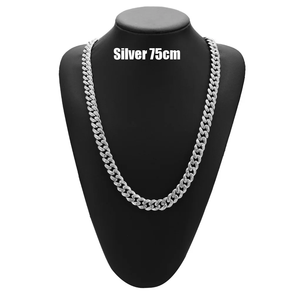 В стиле &quotхип-хоп&quot Bling Полный кубического циркония для мужчин женщин ювелирные