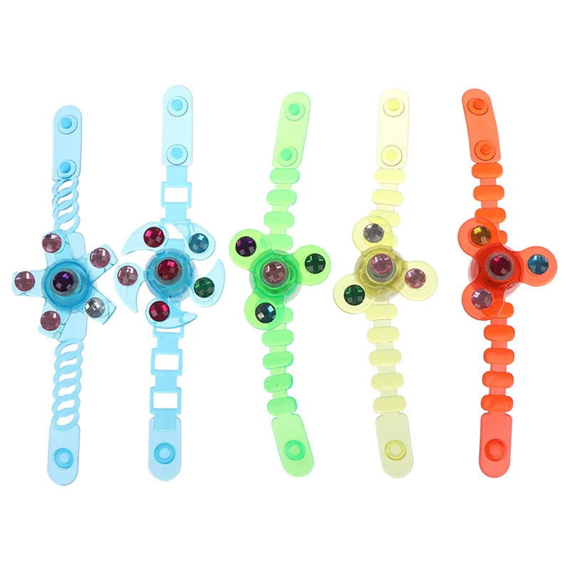 Детский светящийся браслет на запястье Ручное Вращение мягкий флэш гироскоп