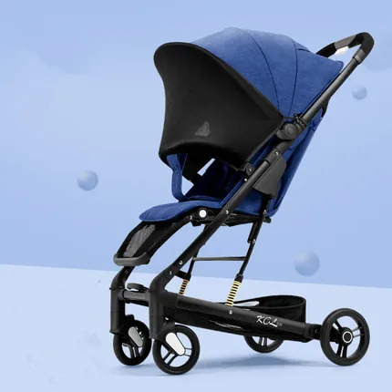 Denim Blue Роскошная детская коляска 2 в 1, легкая детская коляска yoya Plus,, складная коляска на колесиках - Цвет: Denim Blue