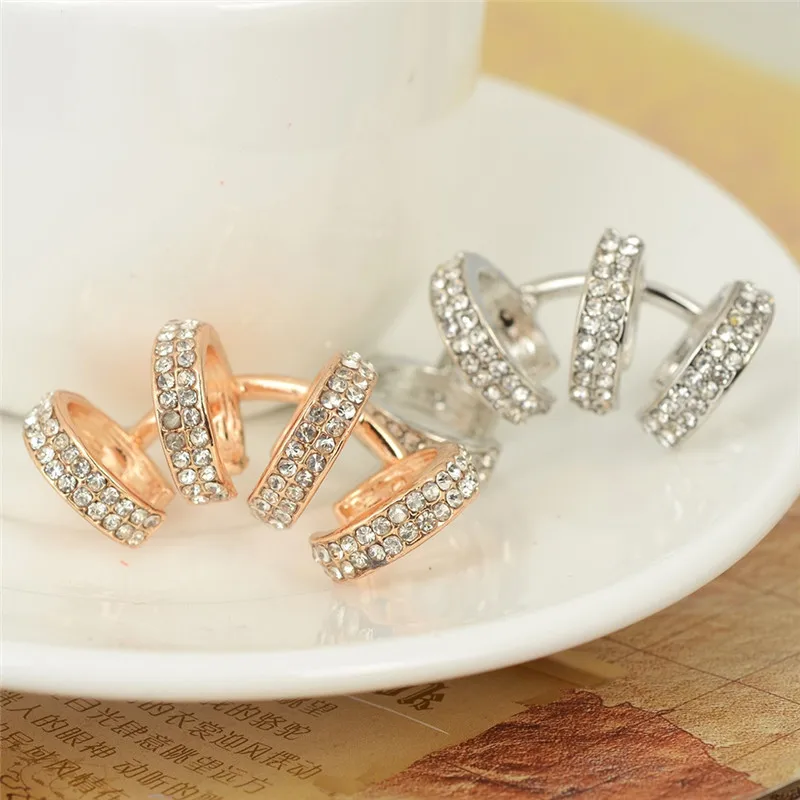 Серьги пусеты из сплава с кристаллами 1 шт.| |