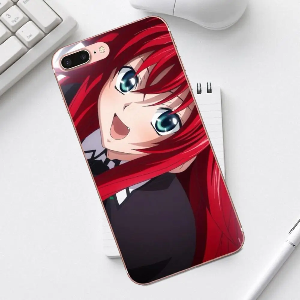 as picture Мягкий чехол qdoupz для iPhone 4 4S 5 5C SE 6 6S 7 8 Plus X XS Max XR Galaxy A3 A5 J1 J3 J5 J7 Akeno Rias Gremory High School Dxd - Цвет: as picture