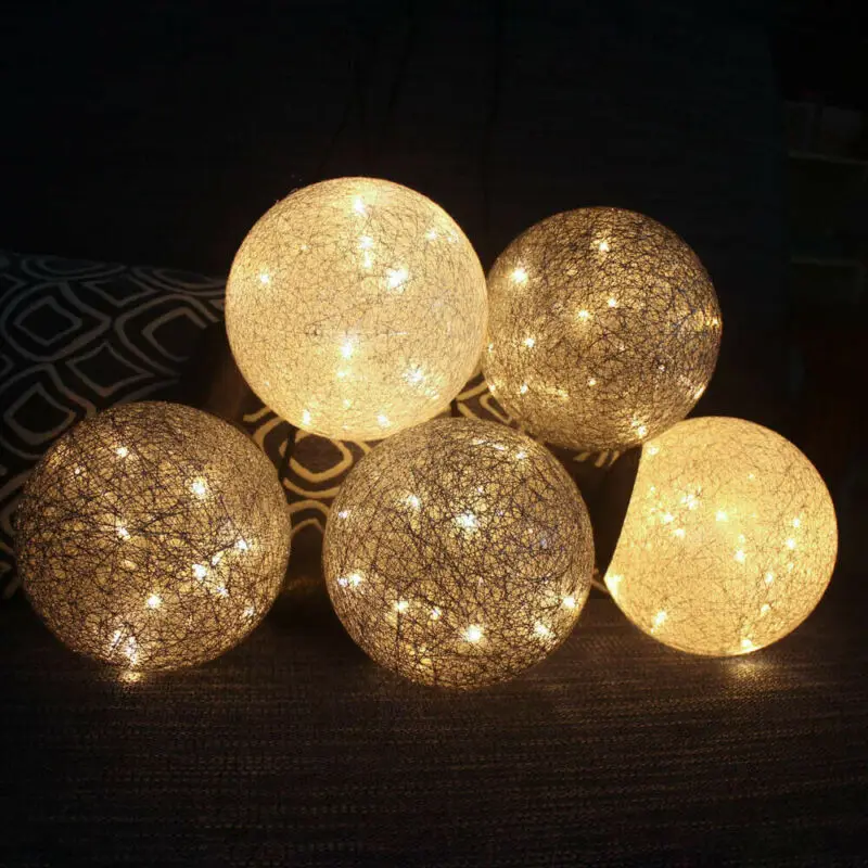 1 шт. модный простой шнурок для шариков светодиодные подвесные шарики из хлопка