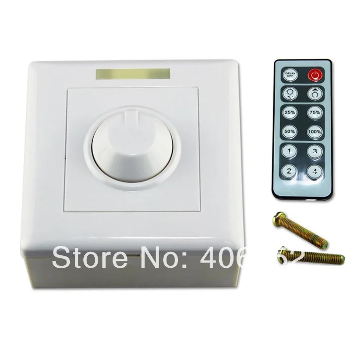 

4pcs/lot DC 12V 8A IR Remote LED Light Dimmer 12 Key Adjustable Brightness Control Screw
