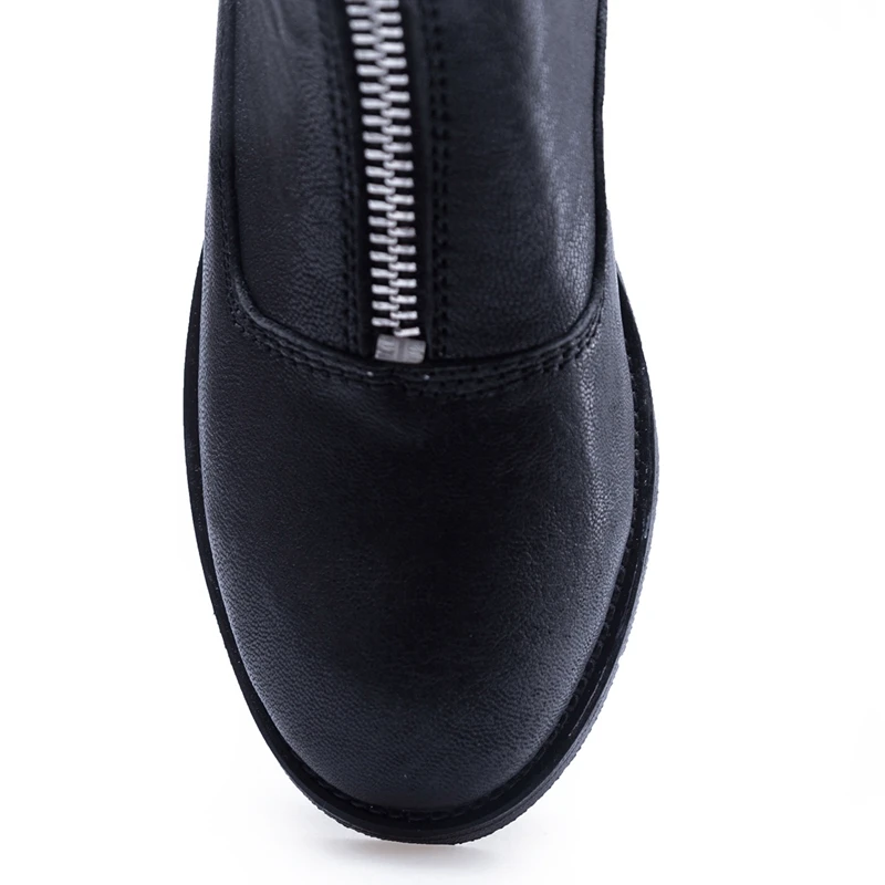 SIMLOVEYO/Zapatos de mujer; женские ботинки до середины икры; обувь на плоской подошве с круглым носком в стиле ретро; стильная ковбойская обувь на молнии; Цвет черный, белый, винный; Botas mujer; распродажа