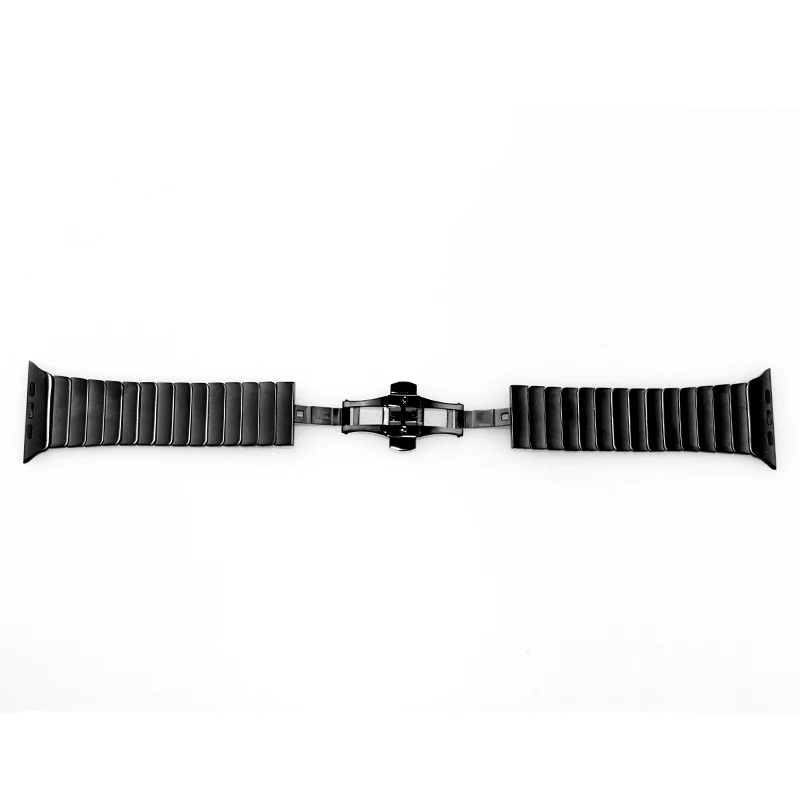 Нержавеющая сталь ссылка браслет с разъем адаптера для Apple Watch 38 мм 42 мм запястье браслет ремень с пряжкой