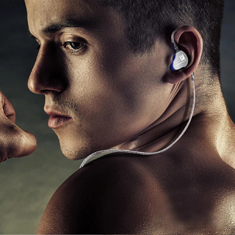QKZ CK9 двойной драйвер наушники fone de ouvido auriculares стерео Бас Спортивная игровая