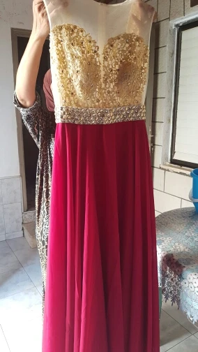 Favordear 2018 New Arrival A Line Bling Beading Chiffon Evening Dress | Свадьбы и торжества