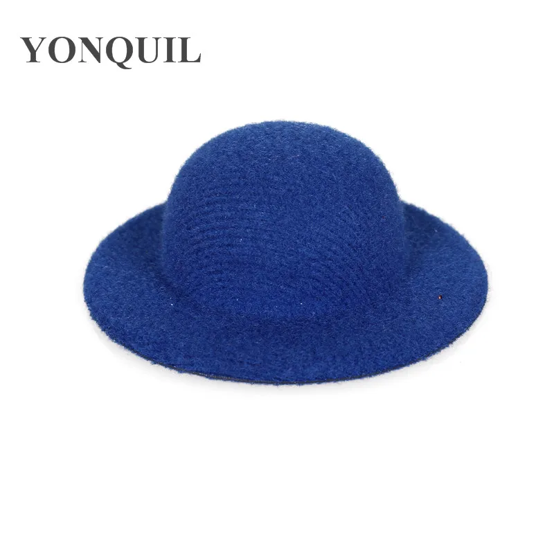 royal blue 7 см Мини Топ шляпа милая девочка chapeau головной убор DIY аксессуары для волос bowler вечерние события очарование база детская прическа многоцветный - Цвет: royal blue