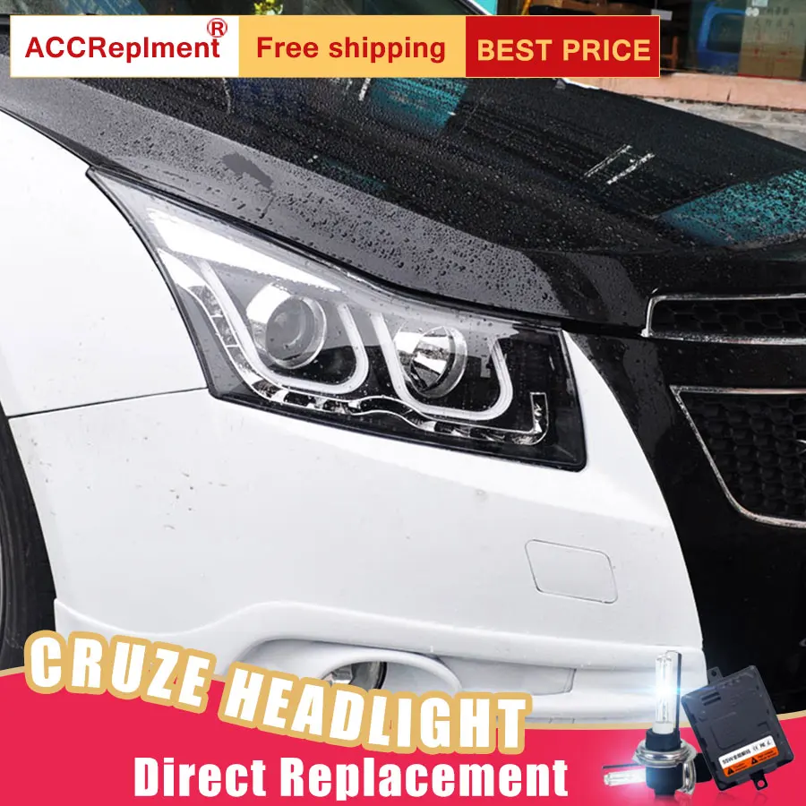 2 шт. светодиодный фары для Chevrolet Cruze 2010 2014 автомобиля Ангельские Глазки ксенон HID