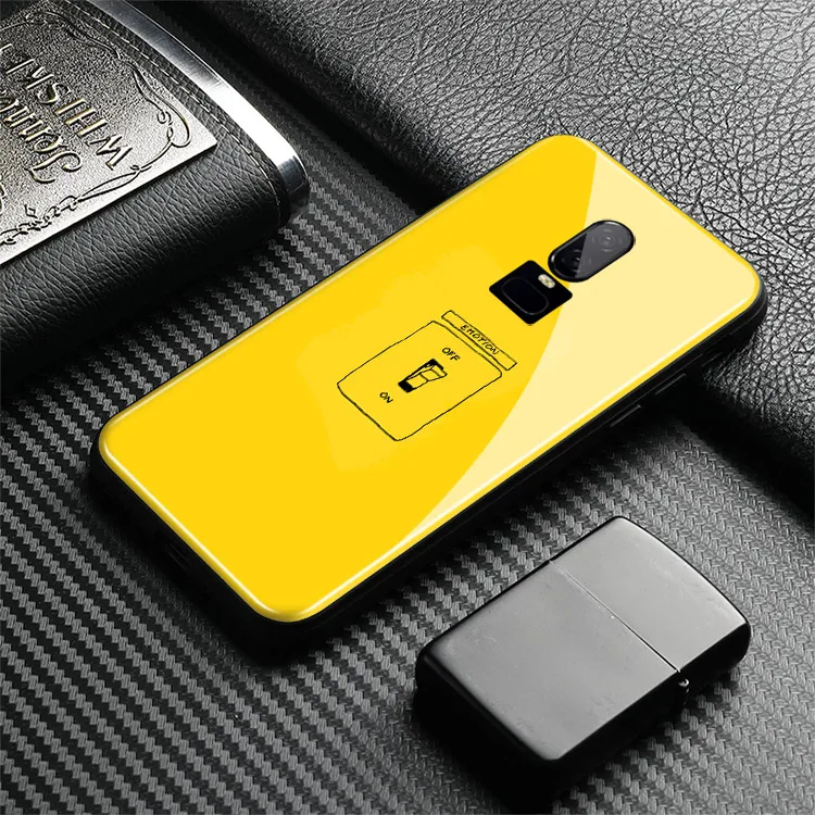 Желтый эстетический арт милый роскошный глянцевый One Plus 1+ 6T Мягкий силиконовый чехол из закаленного стекла для телефона чехол для OnePlus 6 6T 7 7T Pro