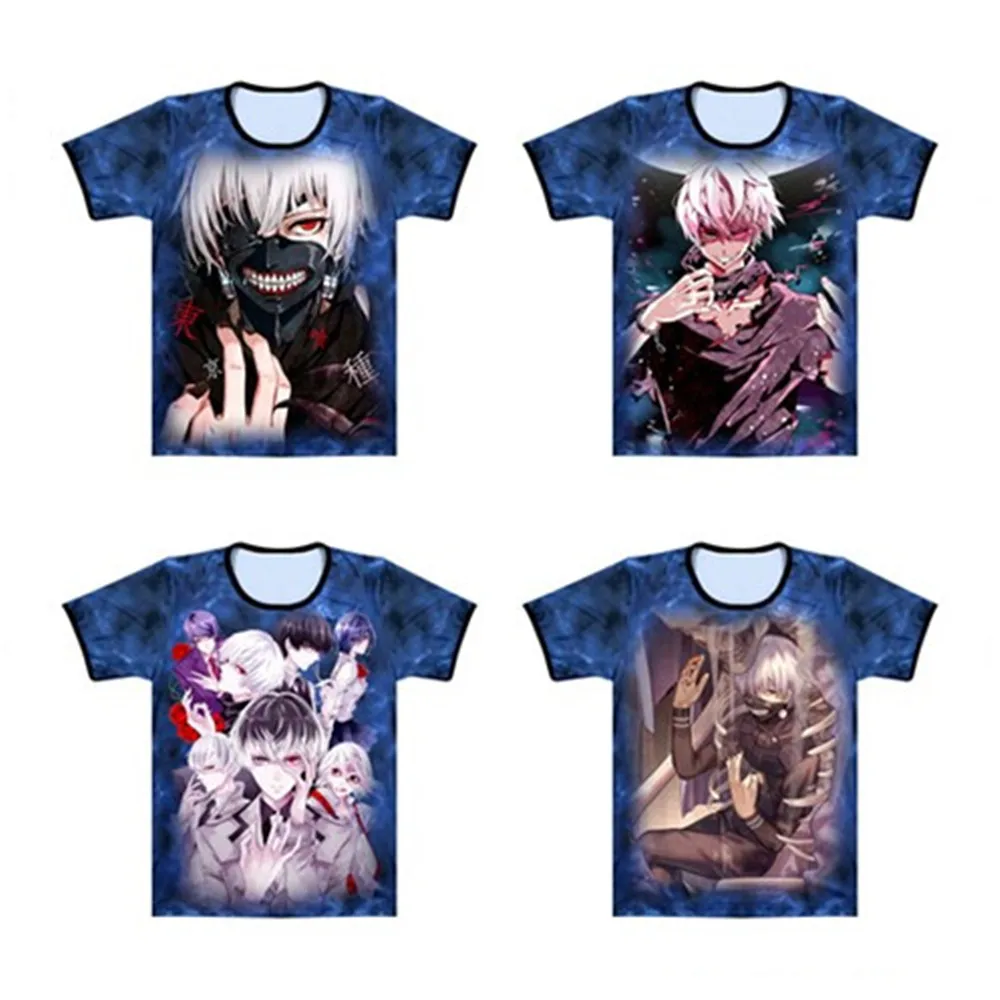 Футболка для косплея Tokyo Ghoul новая японская аниме Кен канеки костюм удобная