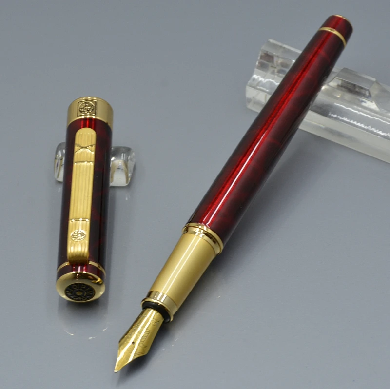 Picasso 902 classic Agate red golden clip brand Fountain pen with school office supplies writing smooth Luxury ink pens gift box |