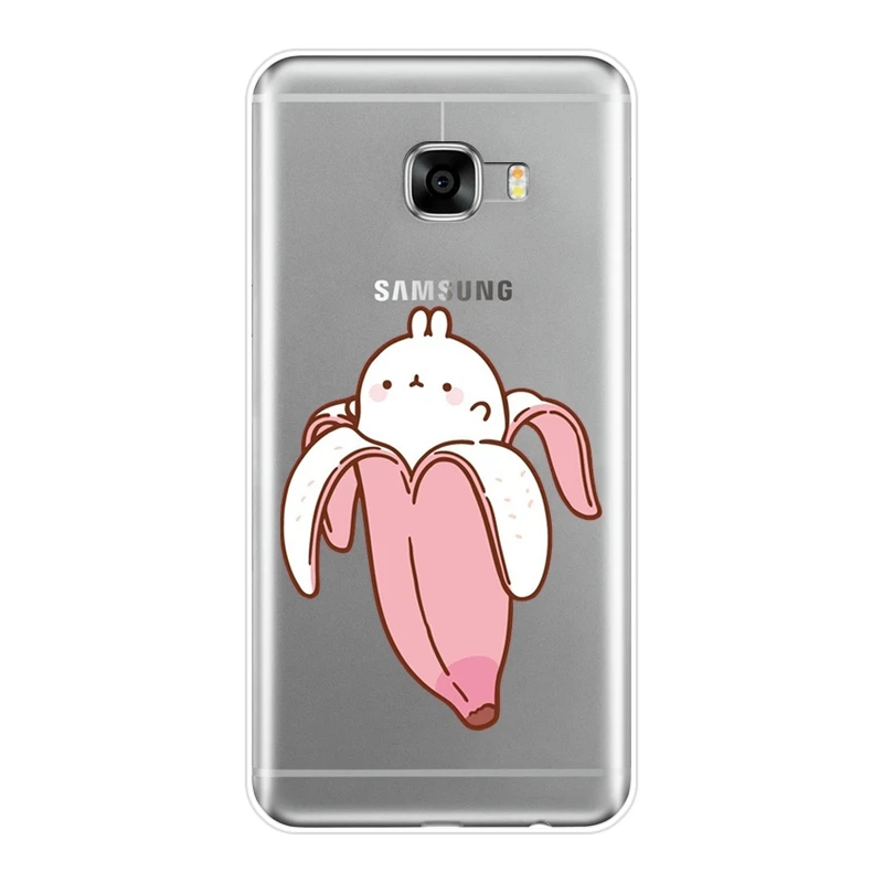 Funny Kawaii Cute Rabbit Animal Soft Back Cover For Samsung Galaxy C5 C7 C8 Phone Case Silicone C9 Pro | Мобильные телефоны и