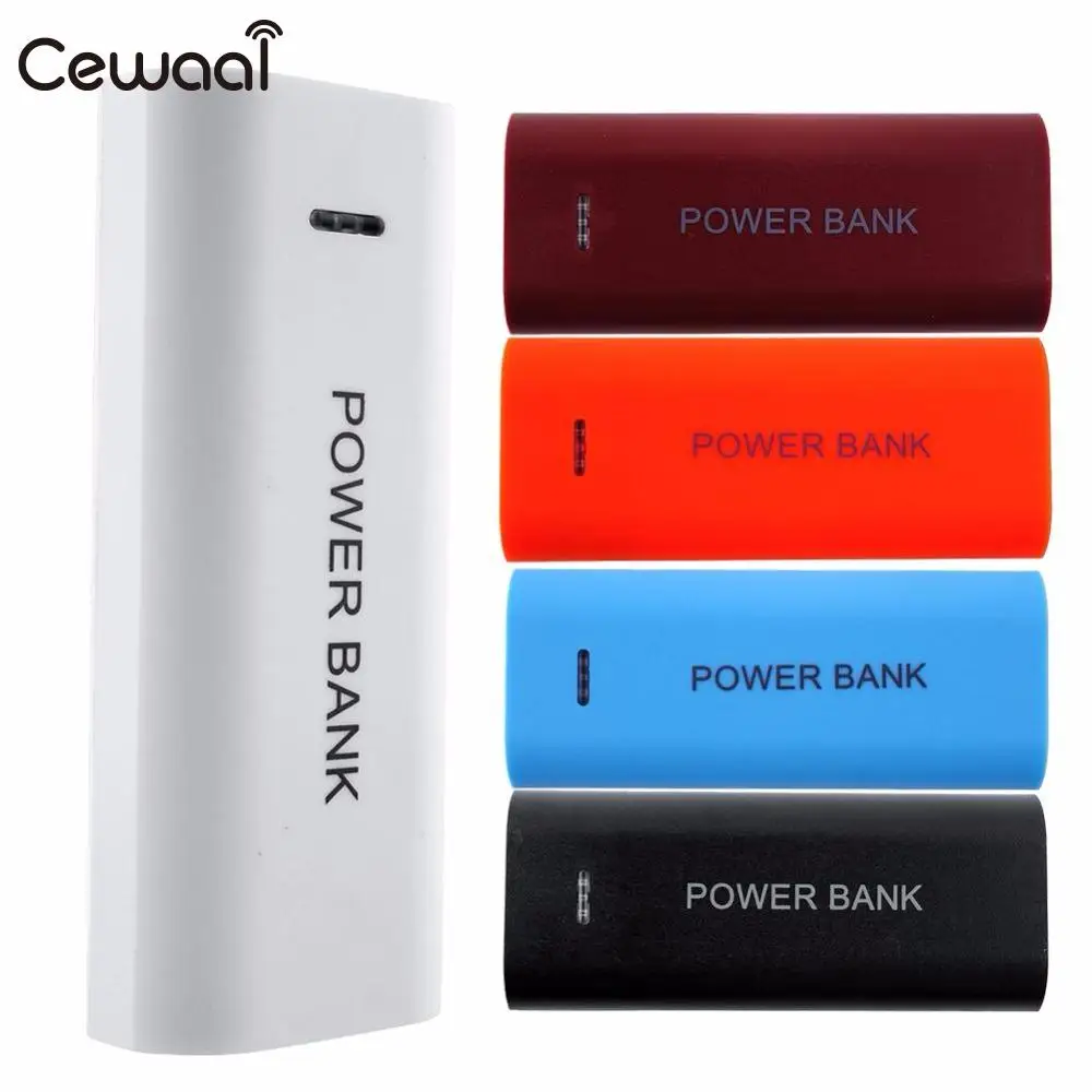 Cewaal Портативный Новый коричневый 5 V Перезаряжаемый USB мобильный Банк питания 2 шт