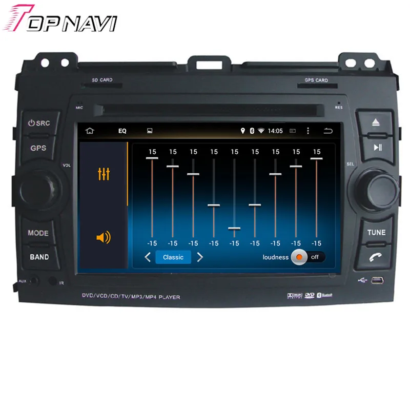 Topnavi Octa Core 4 Гб RAM Android 6 0 автомобильное радио для Toyota Prado 2002 2003 2004 2005 2006 2007 2008 2009 с DVD