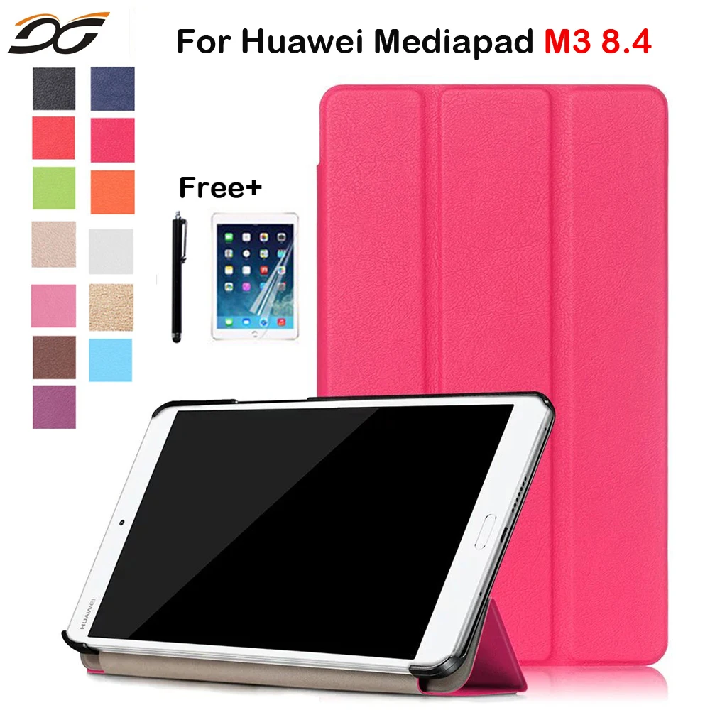 Кожаный чехол для Huawei MediaPad M3 8 4/NTT docomo dtab d 03G трехслойный защитный подставка 4