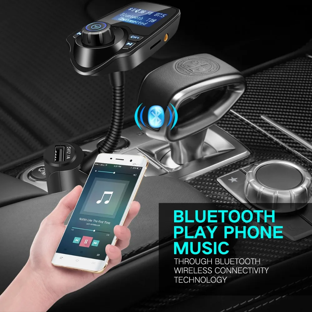 SMALL-EYE Wireless In-Car Bluetooth FM Transmitter MP3 Radio Adapter Car Kit USB Charger 5V 2.1A | Автомобили и мотоциклы