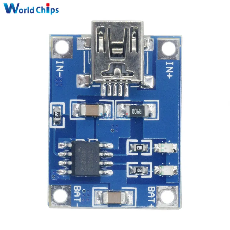 2 шт. TP4056 Mini USB 5V 1A 18650 литиевая батарея зарядное устройство плата модуль со светодиодным индикатором защита