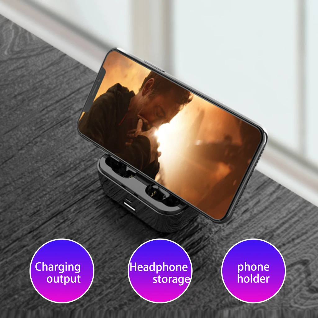 G6S TWS Bluetooth наушники 8D стерео Беспроводная Мини водонепроницаемая гарнитура с 3500 мАч светодиодный дисплей зарядная коробка Беспроводная зарядка