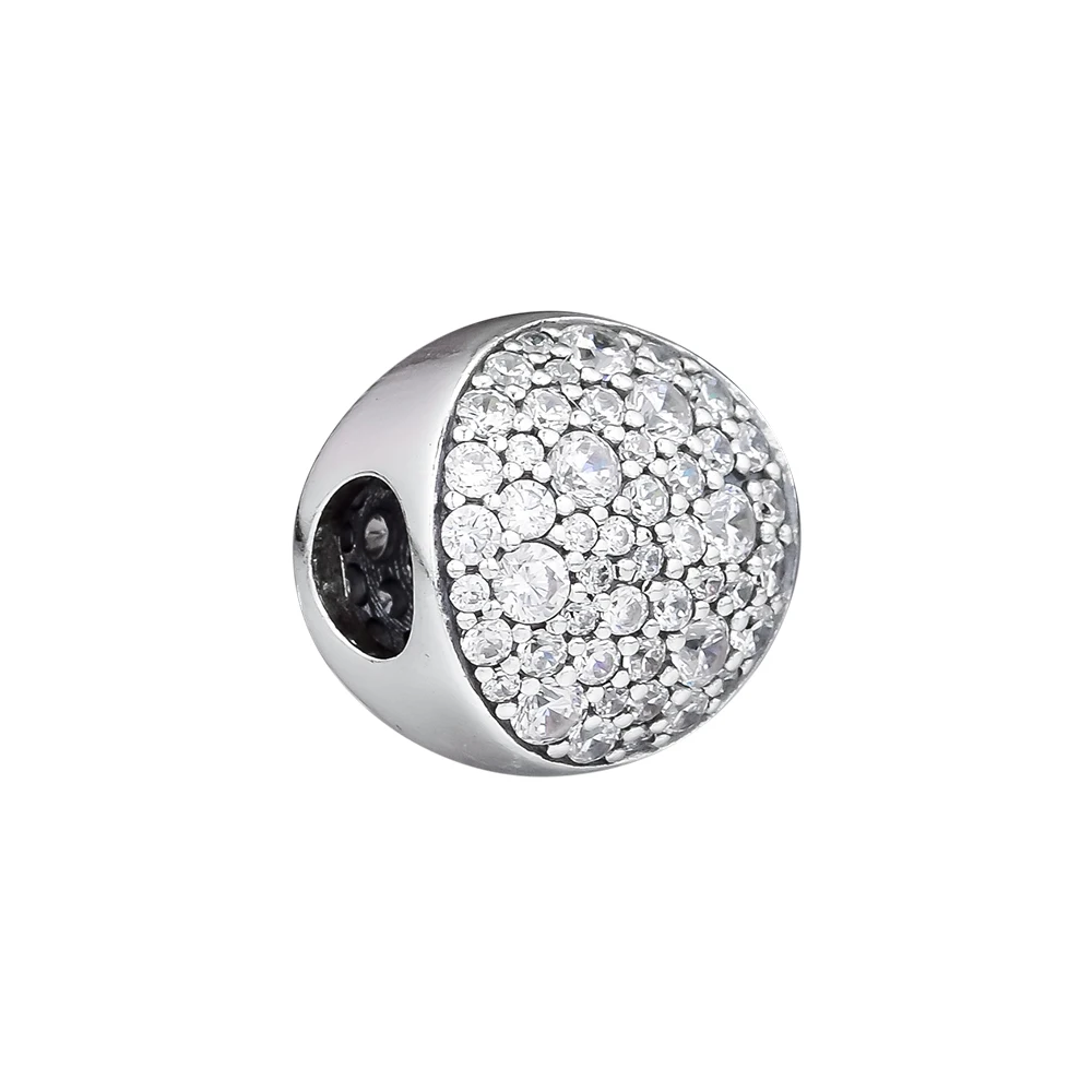 

CKK Pave Sphere Charm Bead Fit Original Bracelets sterling silver jewelry women Men DIY beads for jewelry making
