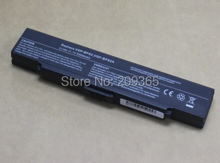 5200 мАч черный аккумулятор для Sony VAIO PCG 6P2L VGP BPL2 BPL2C BPS2 BPS2A BPS2B BPS2C|battery for sony vaio|sony vaio