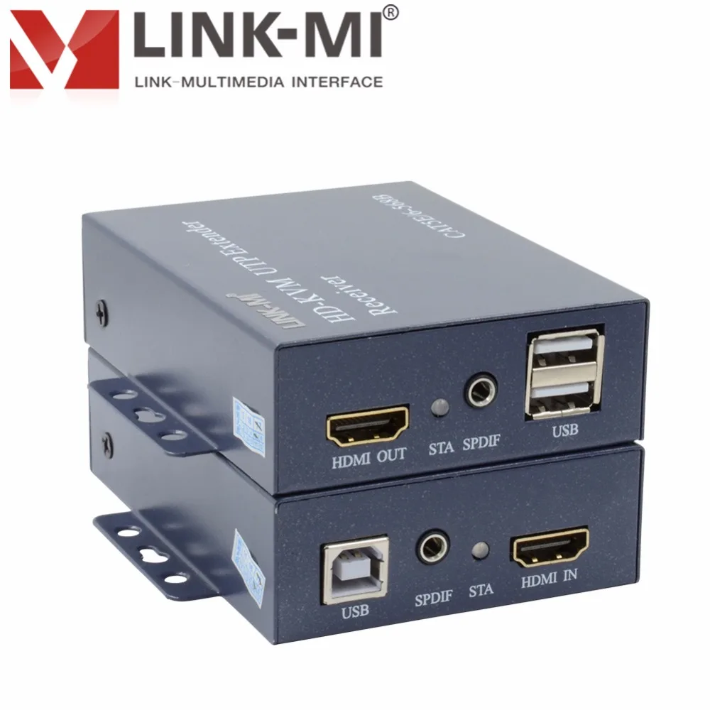 LINK-MI 100 м USB KVM HDMI удлинитель через один Cat5E/6 utp кабель 3D 1920x1080 @ 60 Гц | Электроника