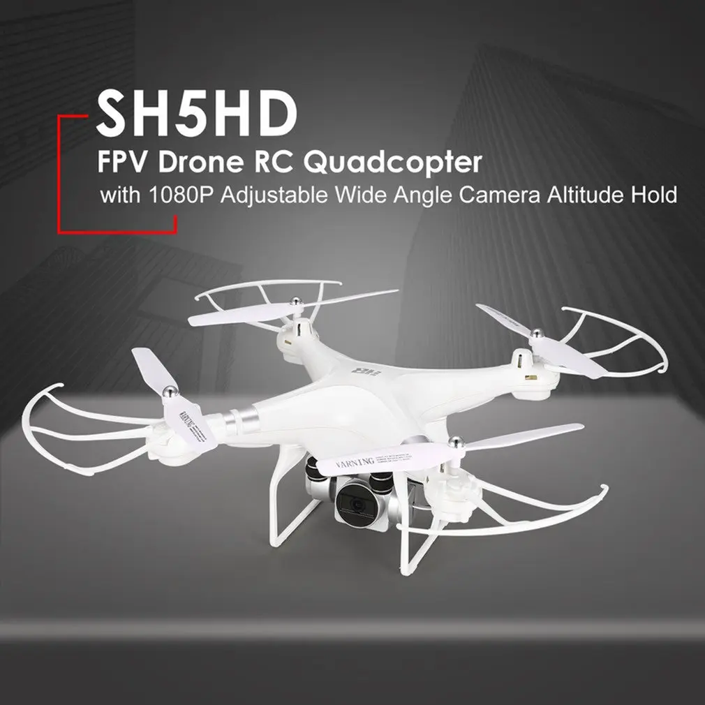 SH5HD FPV RC Drone Quadcopter with 1080P Adjustable Wide Angle Wifi HD Camera Live Video Altitude Hold 2/3 Batteries | Игрушки и хобби