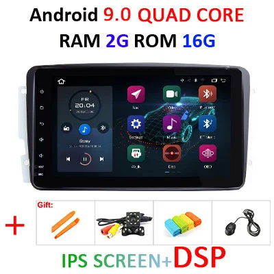 DSP Android 9,0 4G 64G 2 DIN DVD для Benz W209 W203 W168 W463 W163 M ML Viano W639 Vito Vaneo E-W210 gps радио плеер ips экран - Цвет: 9.0 2G 16G IPS DSP