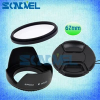 67mm uv filterfront lens capflower lens hood for nikon d7500 d7200 d750 d810a d800 d610 d500 d5 d4s with 18 105mm or 18 140mm