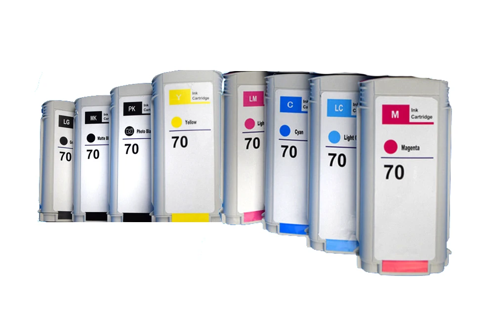 8x чернильный картридж совместимый с заменой для hp70 70 Designjet Z2100 Z3100 Z3200 Z5200 130 мл |