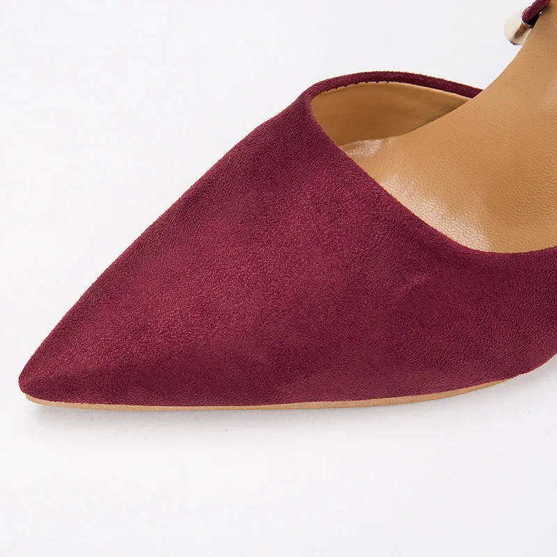 Женские замшевые туфли на высоком каблуке с ремешком щиколотке|thick heel pumps|heels pumpshigh