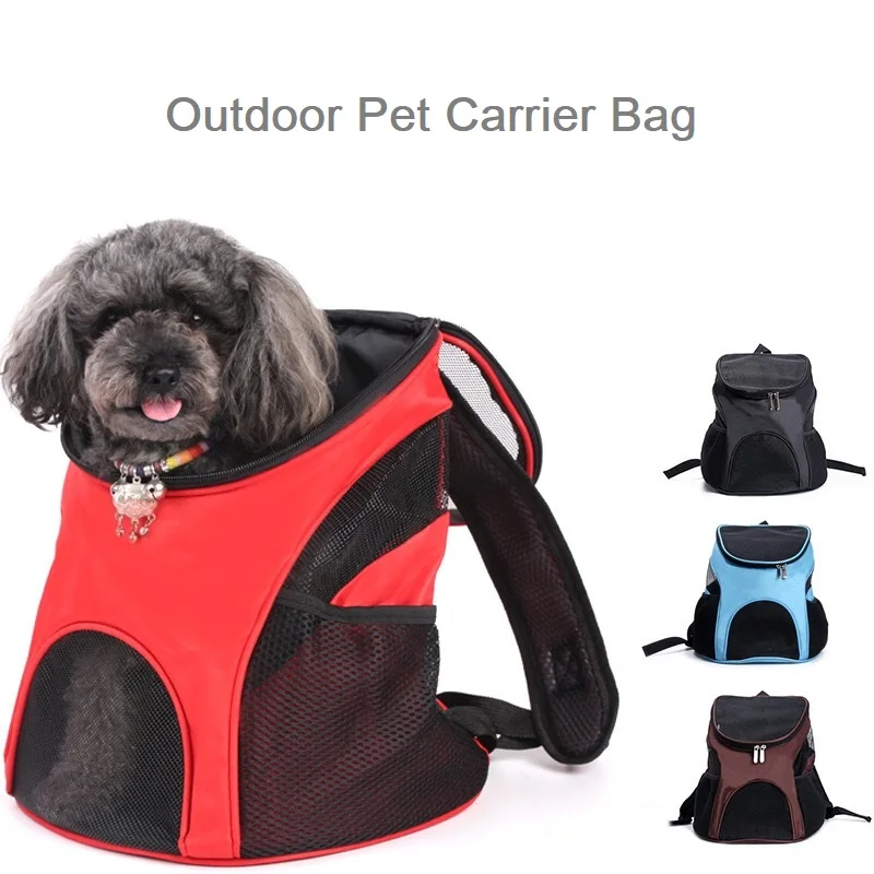Outdoor Pet Dog Carrier Bag Double Shoulder Portable Travel Backpack Mesh Cat Bags Kitten Puppy Hiking Supplies | Дом и сад