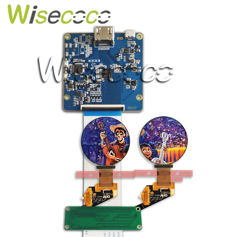 3 5 дюймовый круглый oled экран Wisecoco 1 39*400 hdmi mipi плата для носимых часов проект сделай