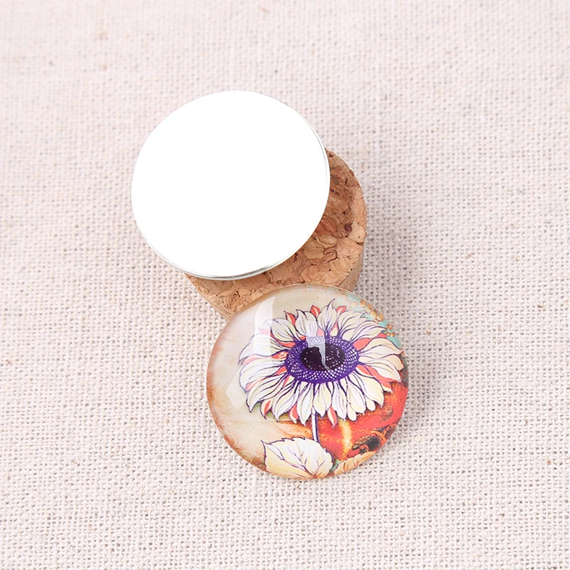 onwear mix sunflower photo round dome glass cabochon 10mm 12mm 14mm 16mm 18mm 20mm 25mm 30mm diy jewelry findings | Украшения и