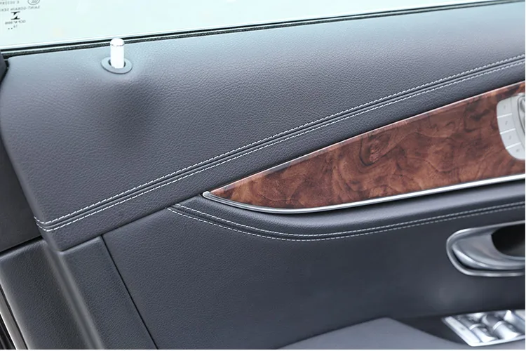 Розовое дерево зерна для Mercedes Benz E Class W213 E200 E300 ABS межкомнатные двери декоративные панели крышка планки 4 шт