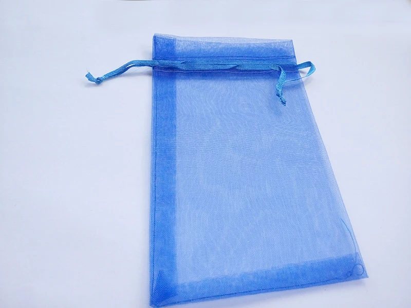 300 шт. 9*12 синие маленькие подарочные пакеты для ювелирных