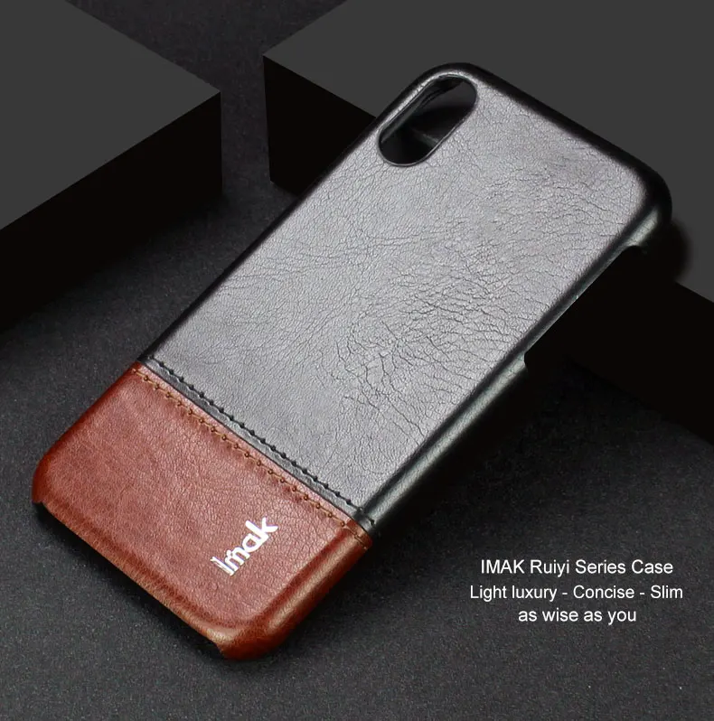 Для Apple Iphone XR чехол IMAK Винтажный чехол из кожи ПУ и ПК Жесткий Чехол для Apple Iphone XR 6,1''
