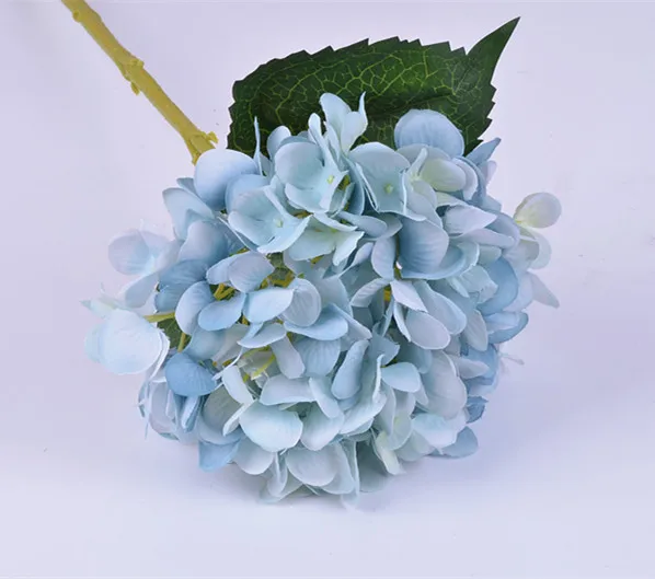 blue 19 см европейские шелковые головки гортензии Искусственные цветы DIY свадебный Декор домашний декоративный головной убор повязка на голову материалы для стен - Цвет: blue