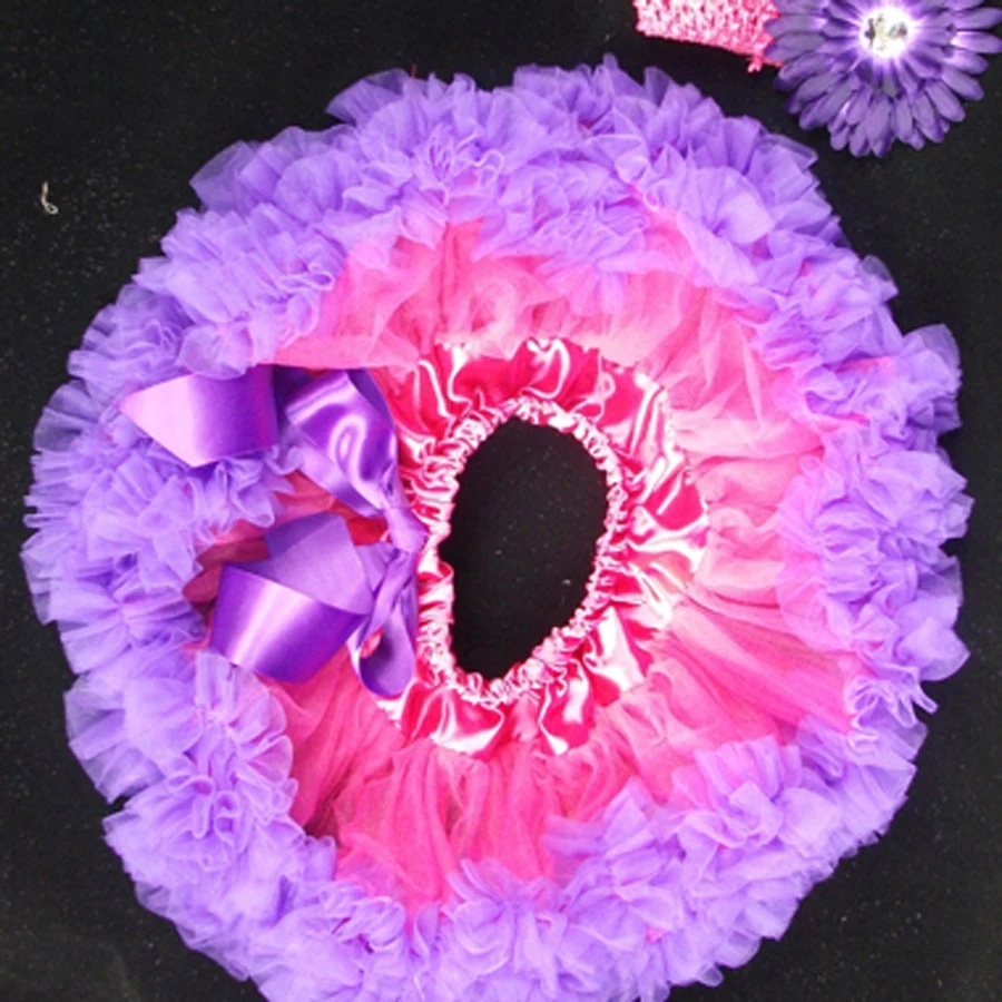 Детская пачка светло розовая фиолетовая детская юбка цветочный Комплект повязки