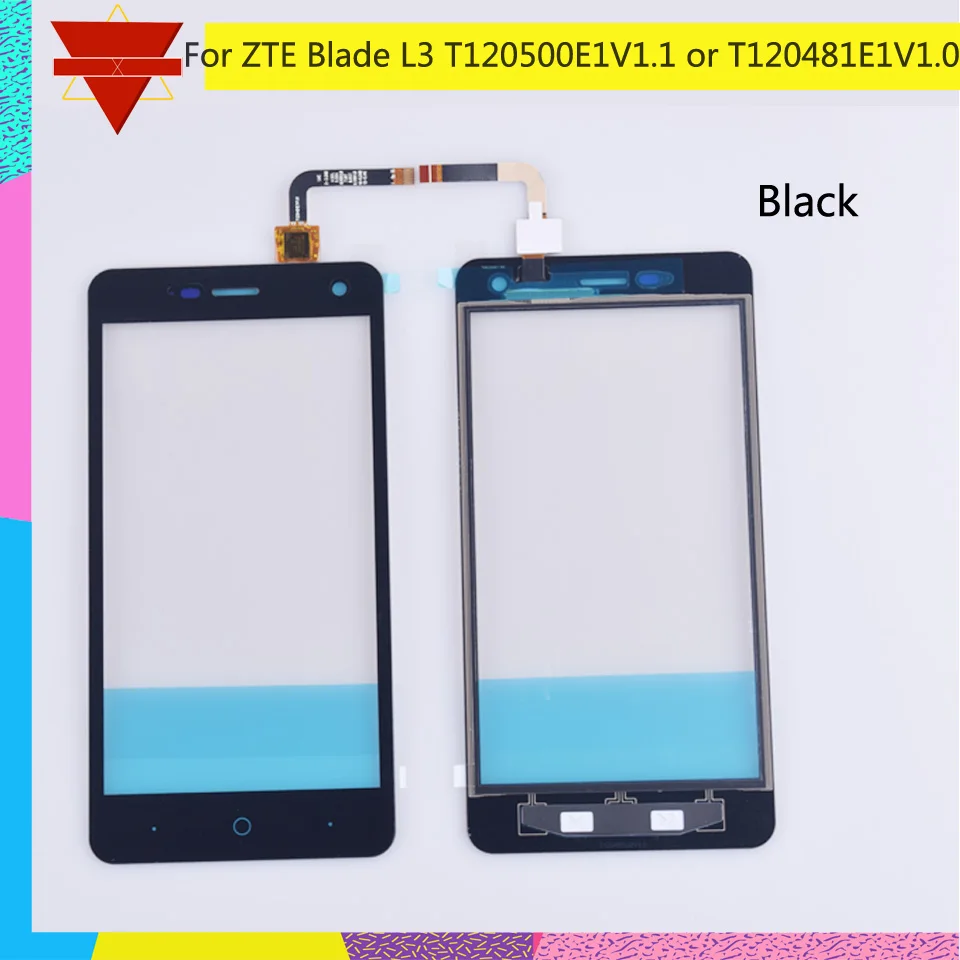 10 шт./лот сенсорный экран дигитайзер для zte Blade L3 T120500E1V1.1 или T120481E1V1.0 Сенсорная