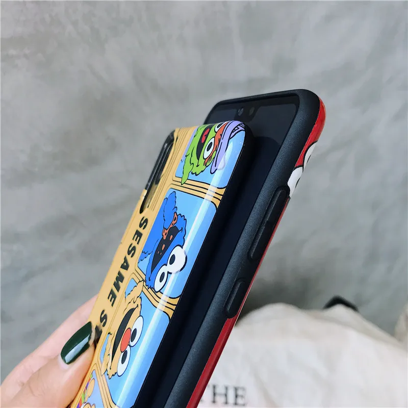 Милый чехол для телефона Meachy Sesame Street Huawei P20 Pro Honor 9 honor 10 с подставкой задняя крышка