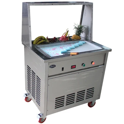Одобренная CE машина для жареного мороженого 220 V 1600 W - Color: Yellow